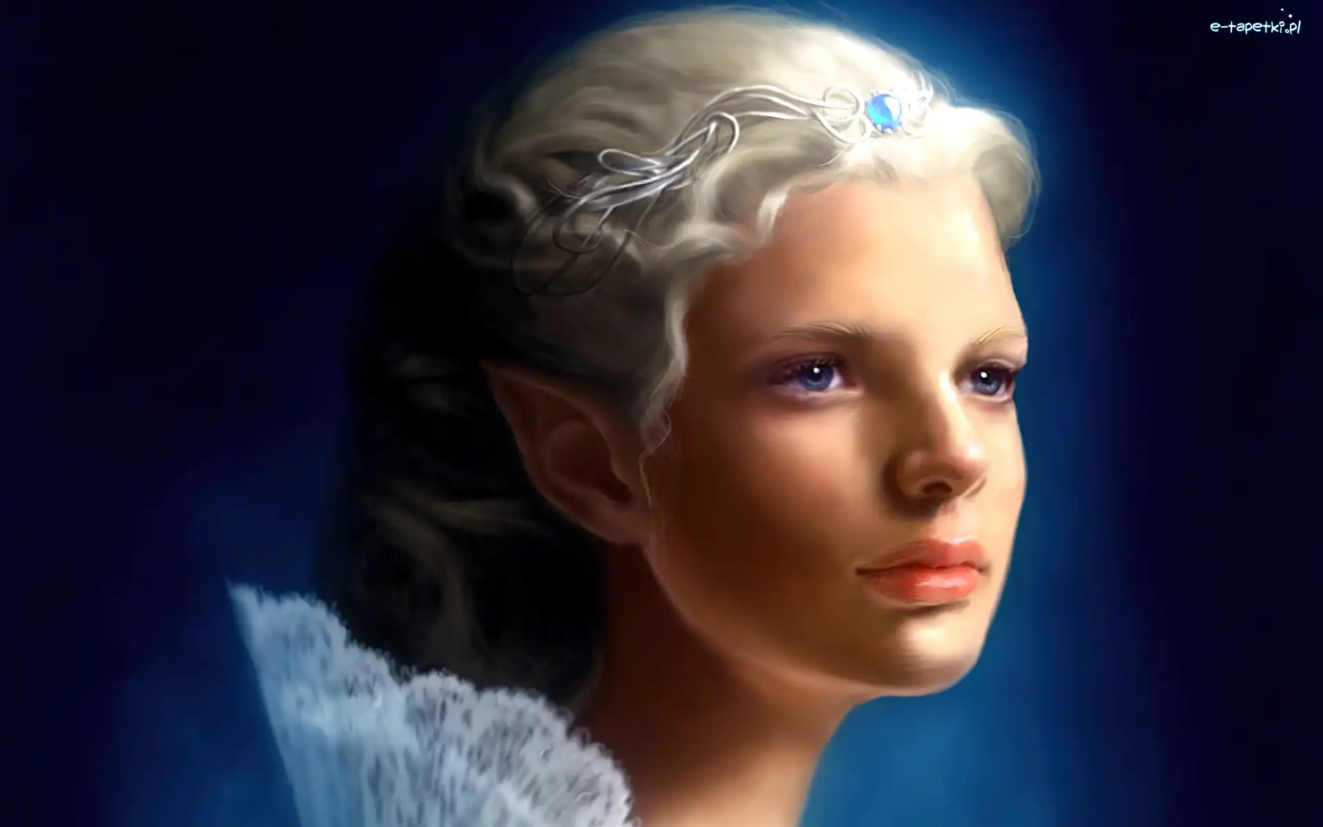Elf, Spojrzenie, Diadem, Kobieta