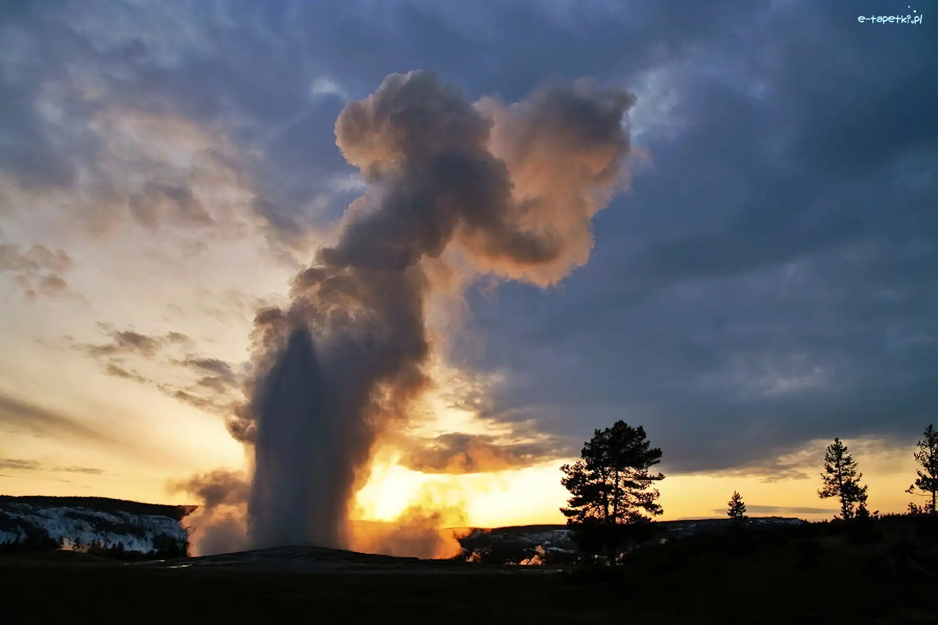 Stan Wyoming, Park Narodowy Yellowstone, Gejzer Old Faithful, Stany Zjednoczone