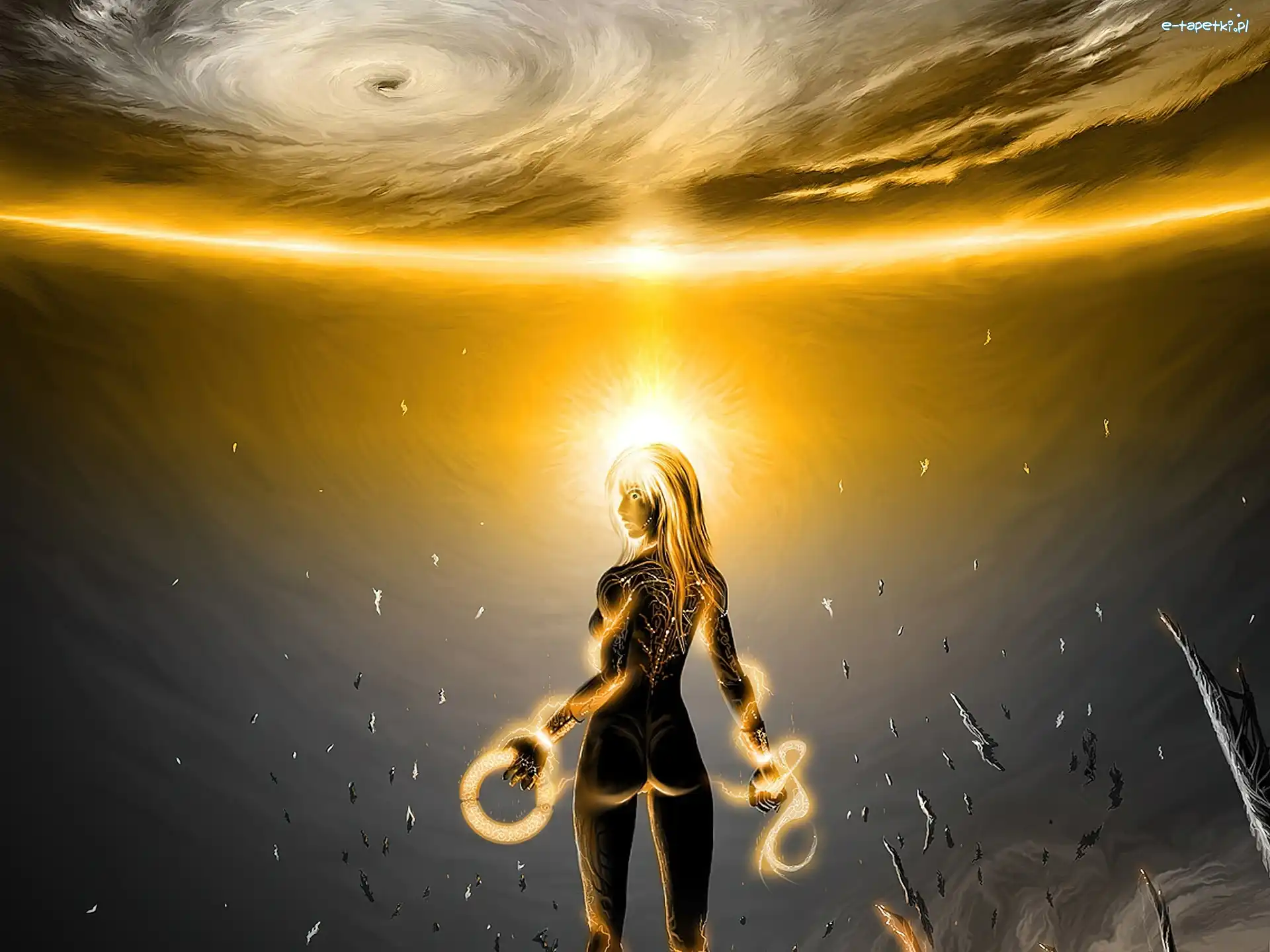 Woda, Magia, Grafika, Kobieta