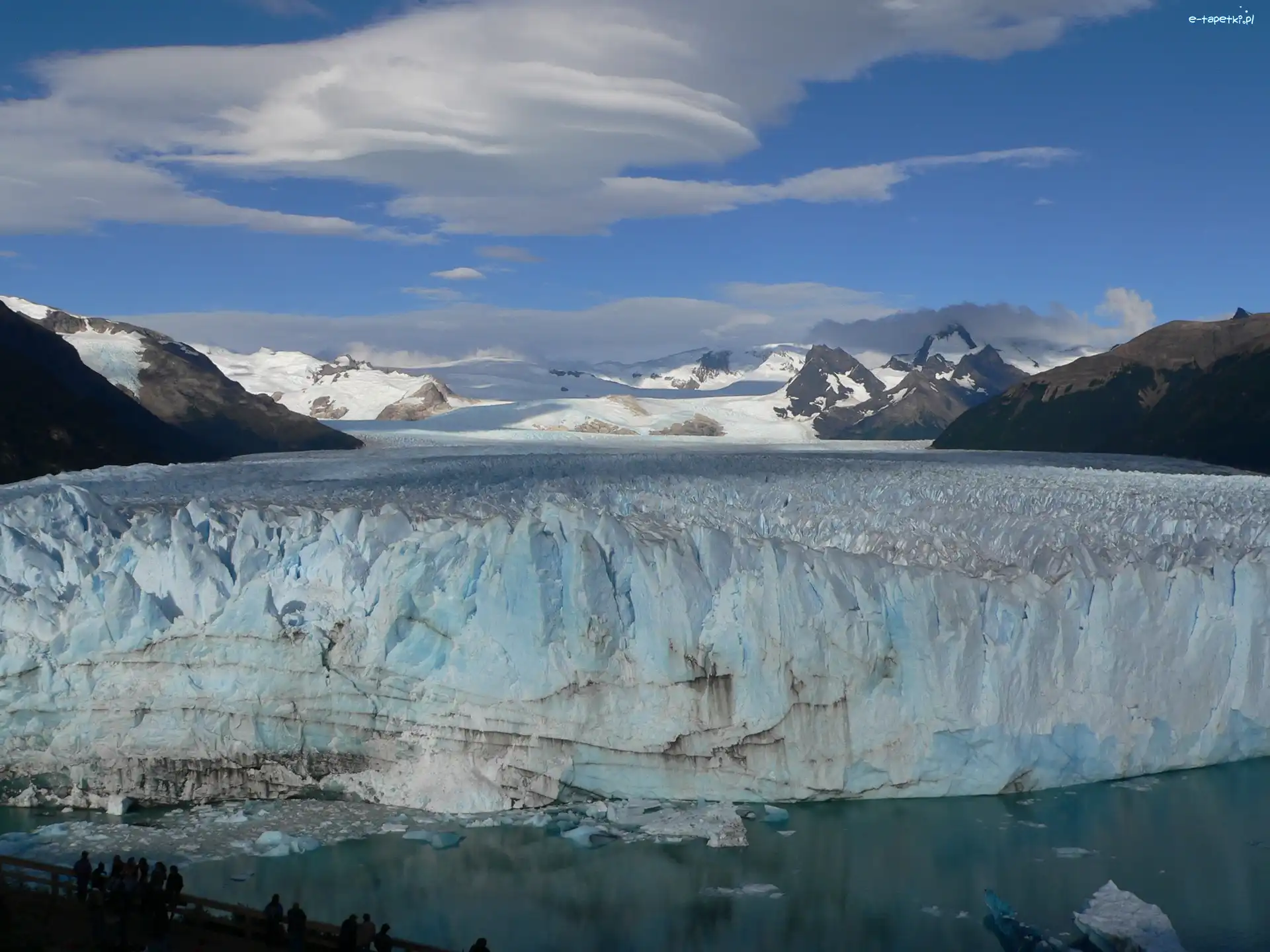 Drzewa, Góry, Jezioro, Perito Moreno, Lodowiec, Argentyna, Prowincja Santa Cruz, Lago Argentino, Park Narodowy Los Glaciares