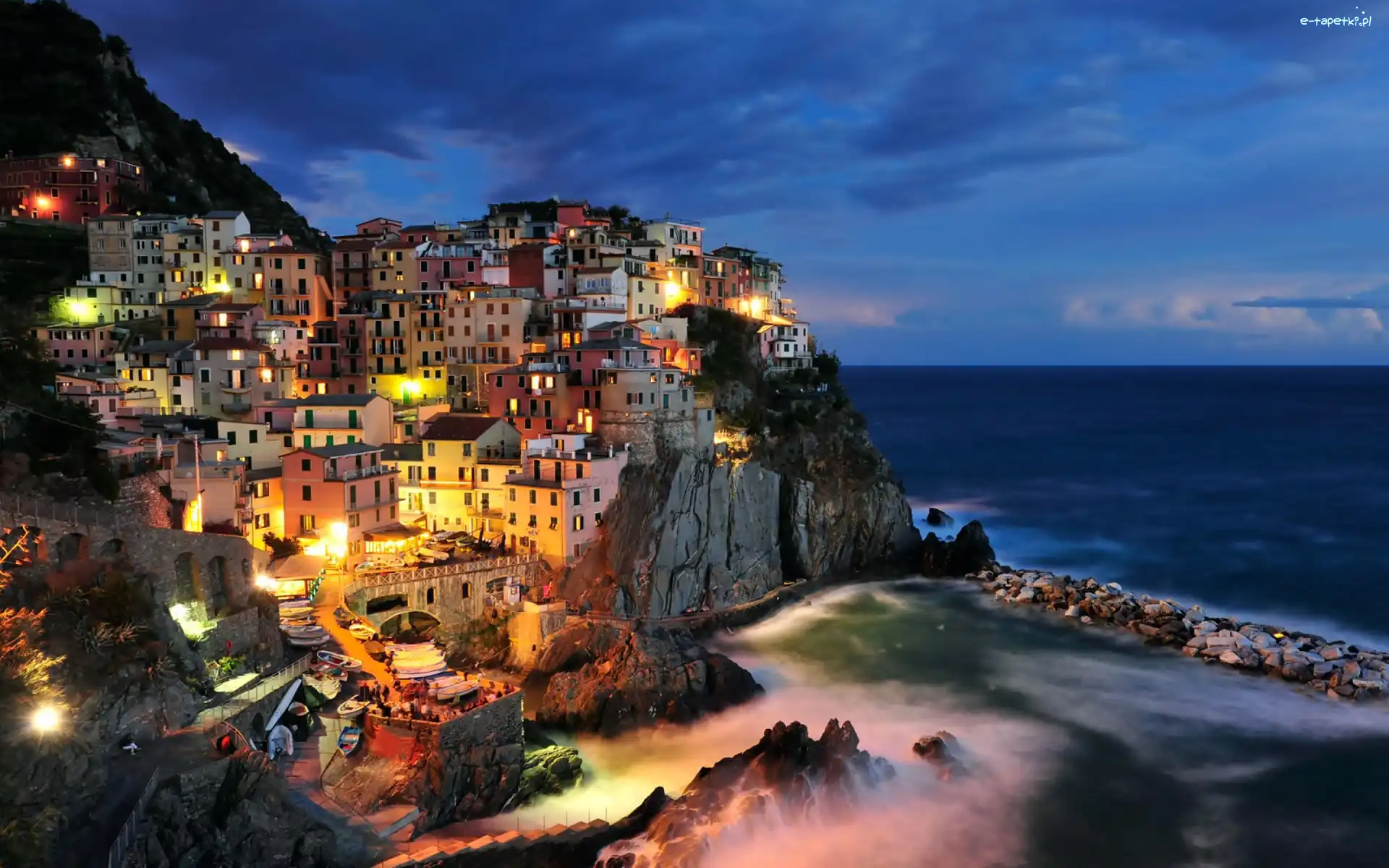 Manarola, Włochy, Wybrzeże, Wioska