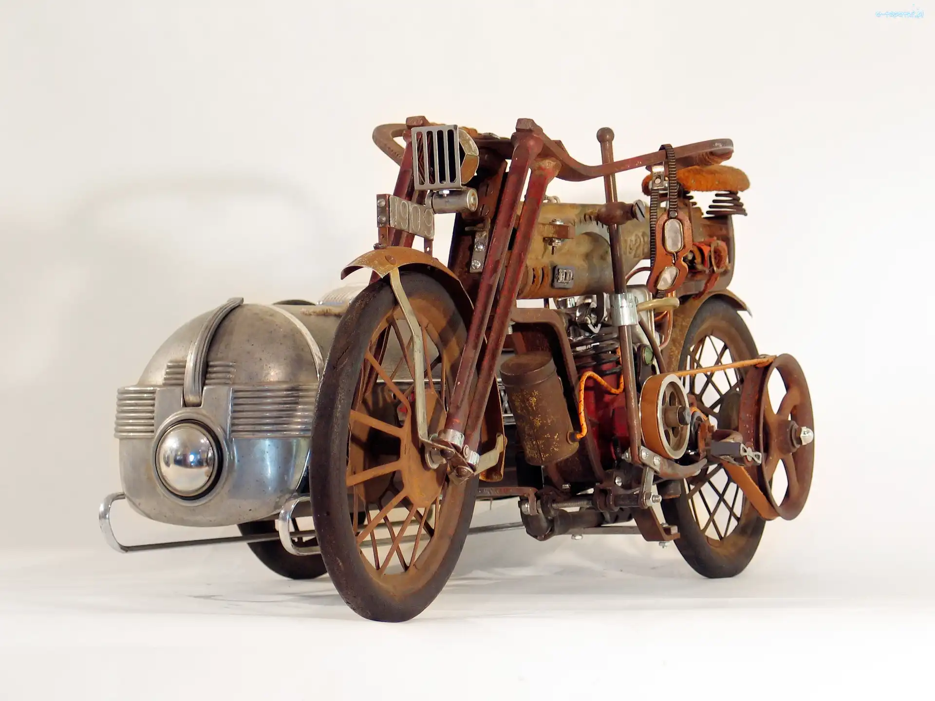 Motor, 1909, Harley Davidson, Zabytkowy