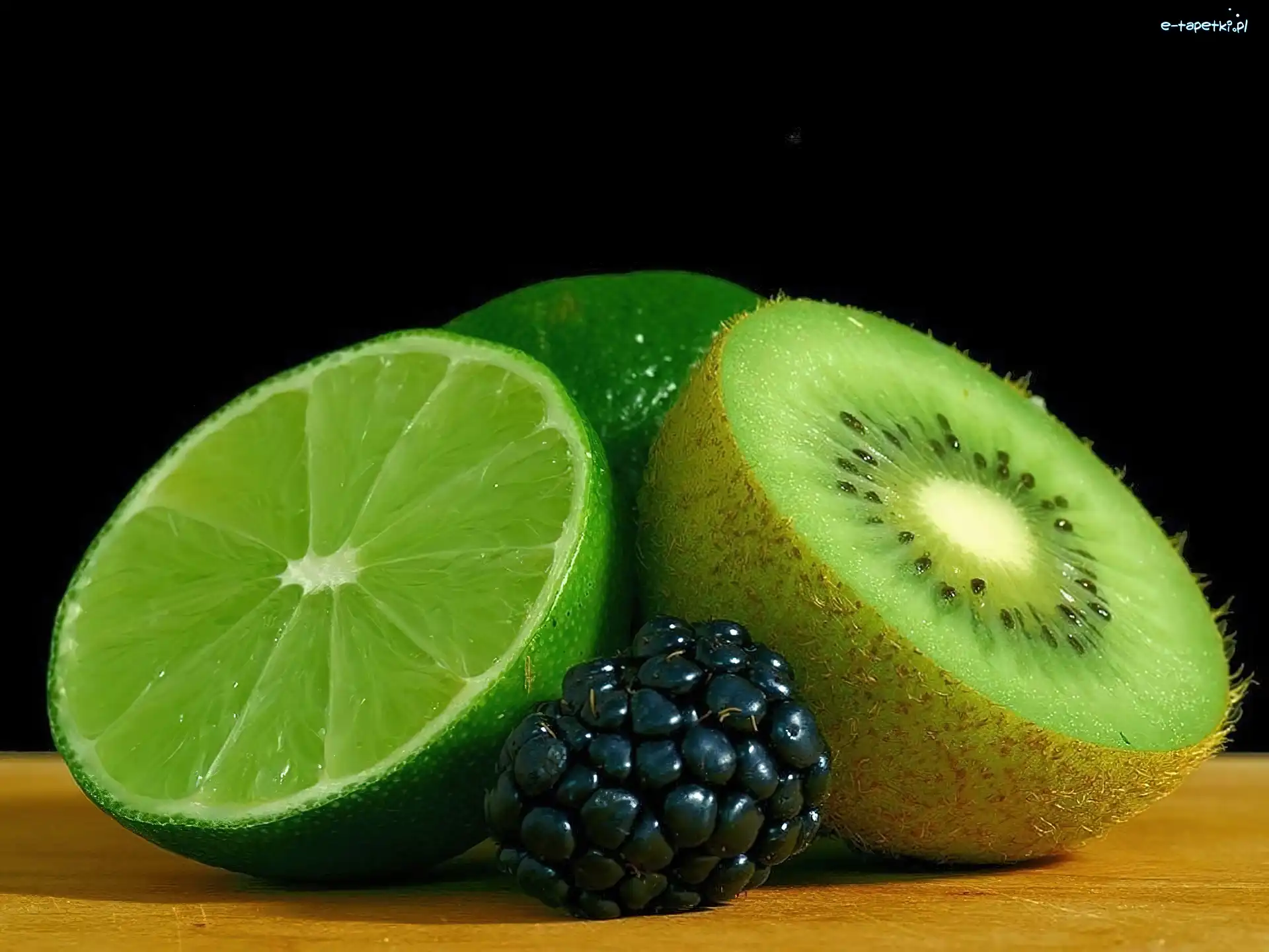 Połówka, Kiwi, Limonki, Jeżyna, Czarna