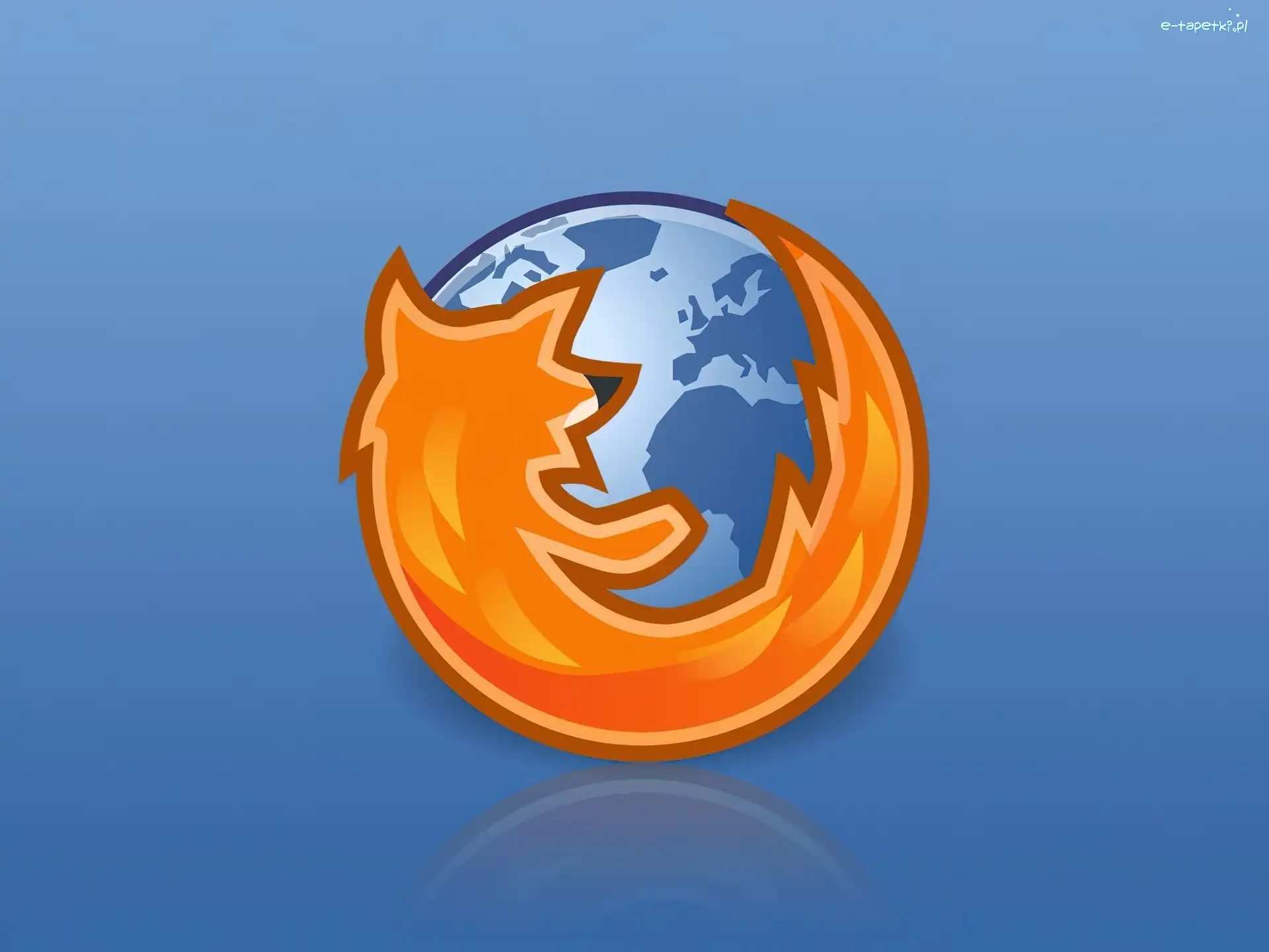 Firefox, Tło, Niebieskie, Logo