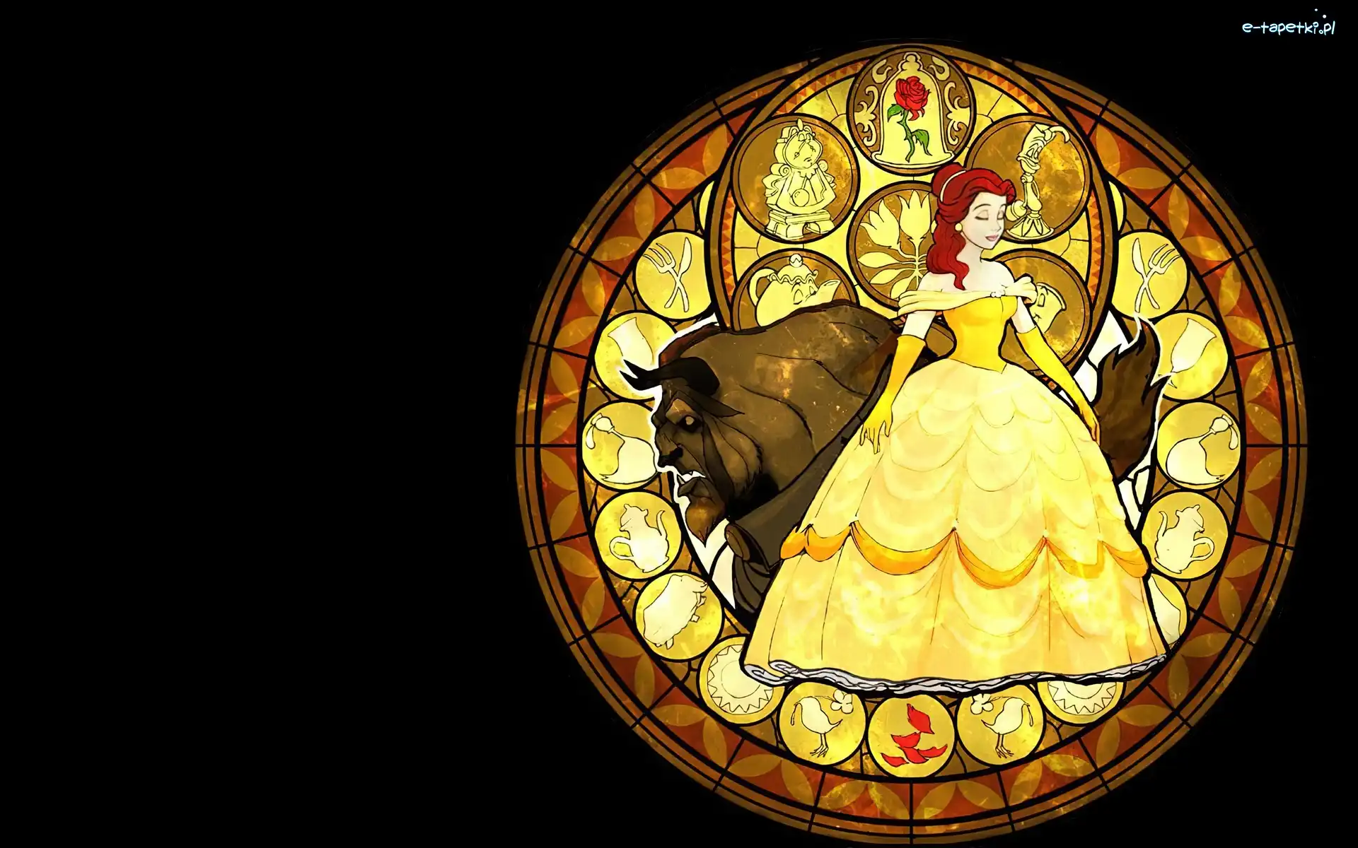 Witraż, Beauty and the Beast, Piękna i Bestia