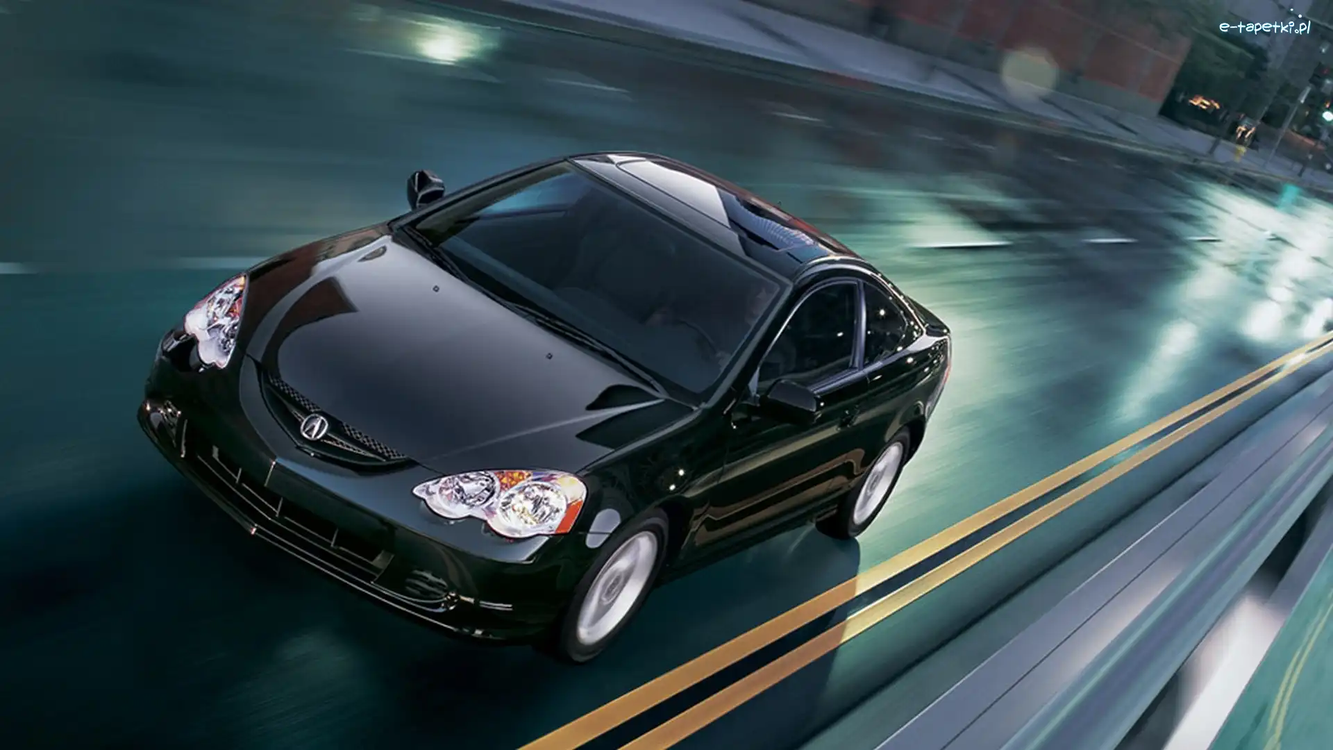 Acura RSX, Światła, Ulica, Czarna