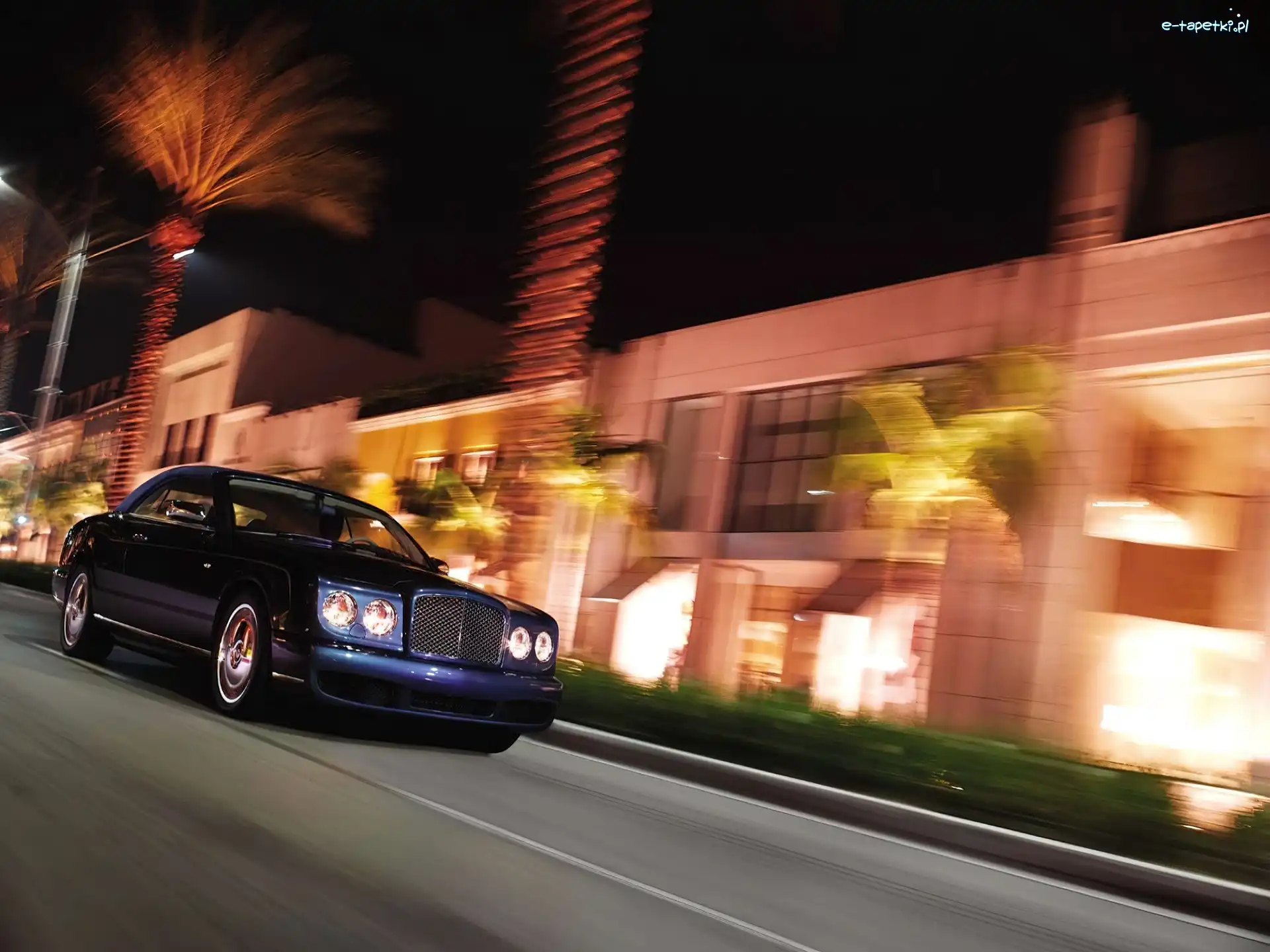Nocą, Miasto, Bentley Azure