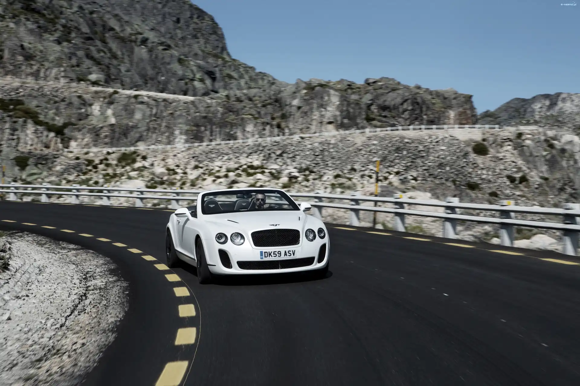 Zakręt, Droga, Bentley Continental Supersports