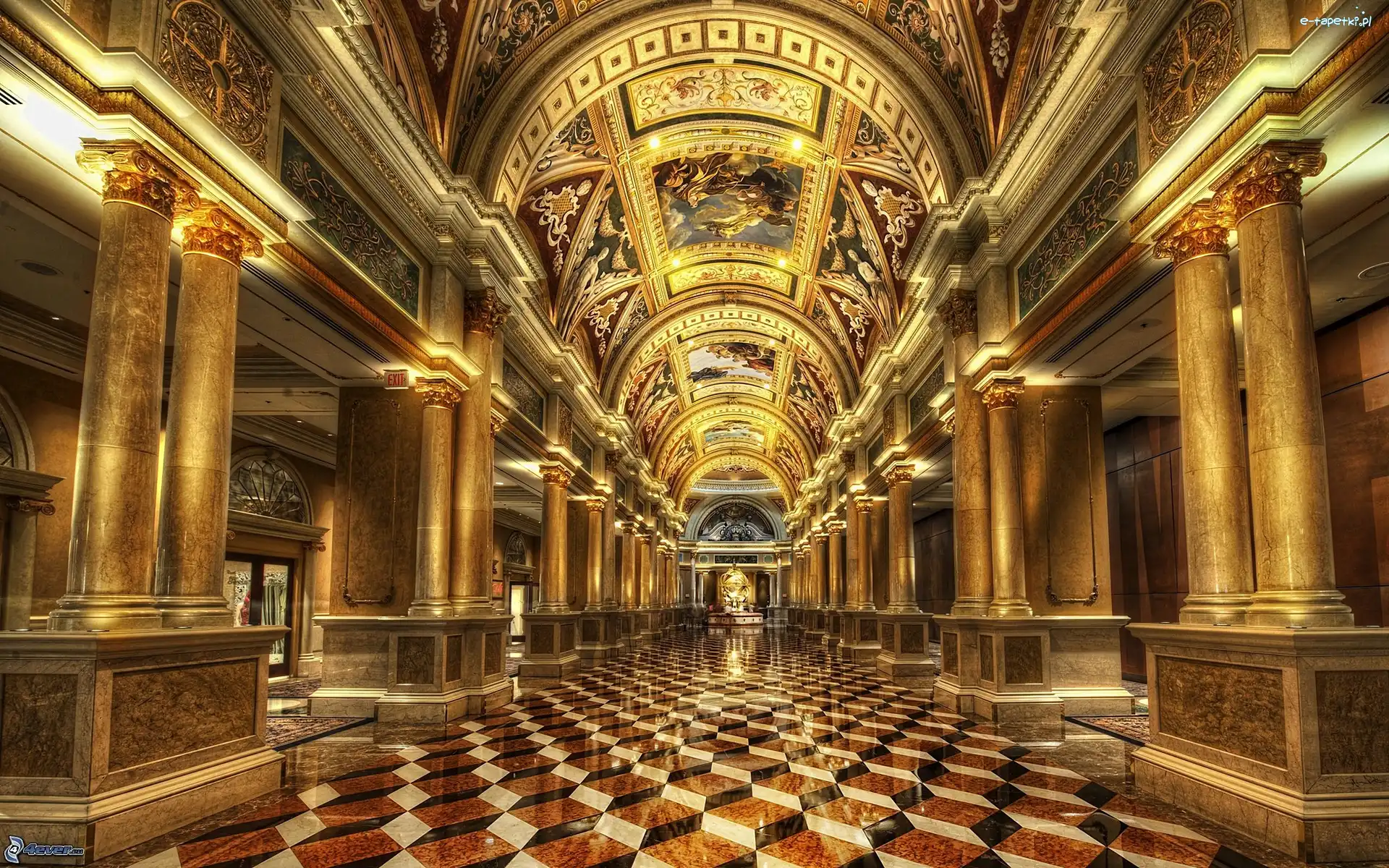 Hotelu, Las Vegas, Weneckiego, Wnętrze