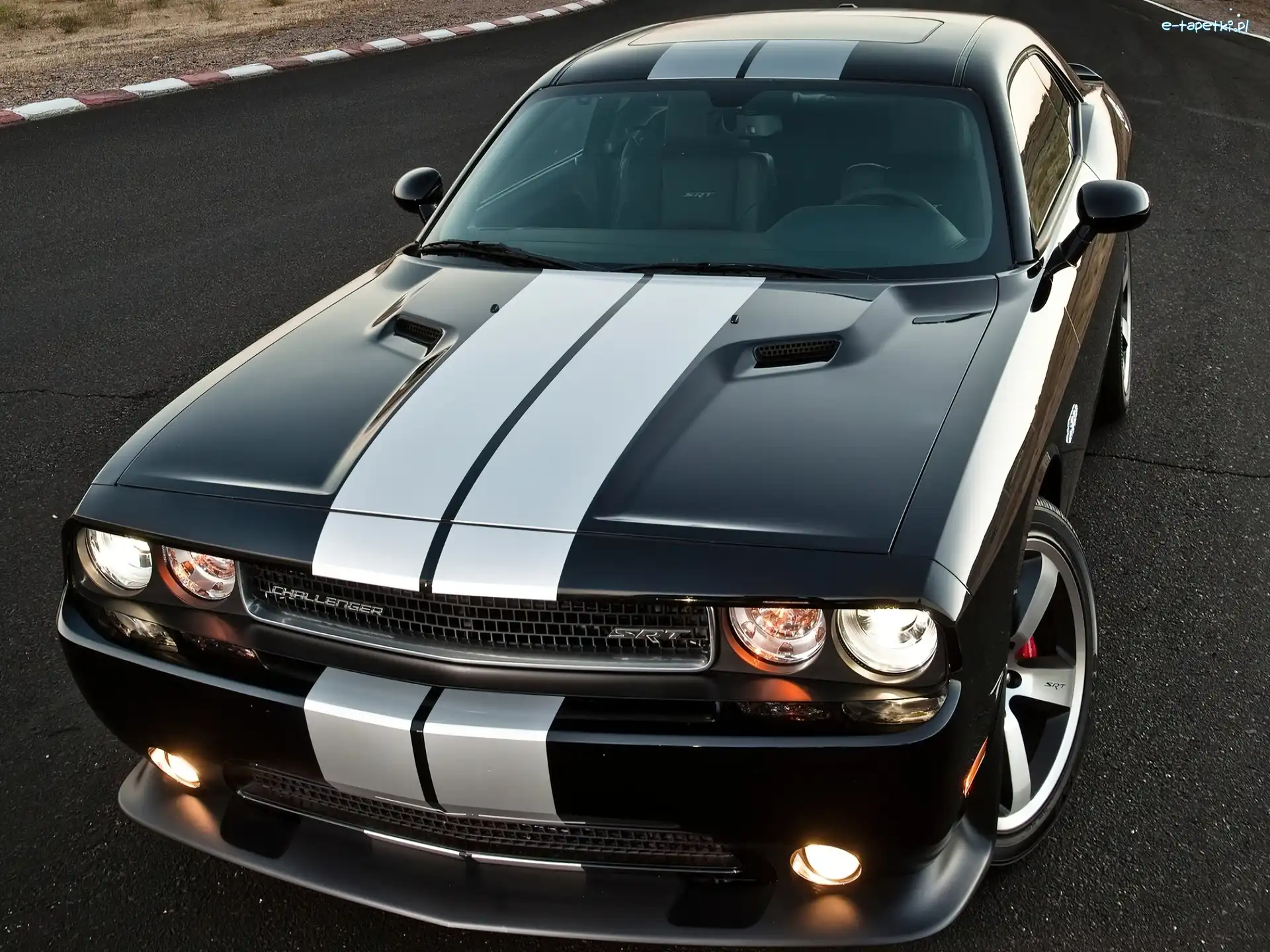 Pasy, Białe, Dodge Challenger STR8