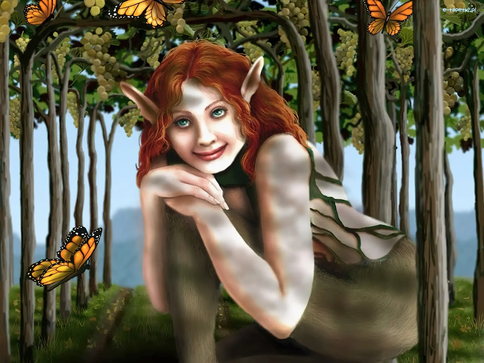 Elf, Las, Motyl, Dziewczyna