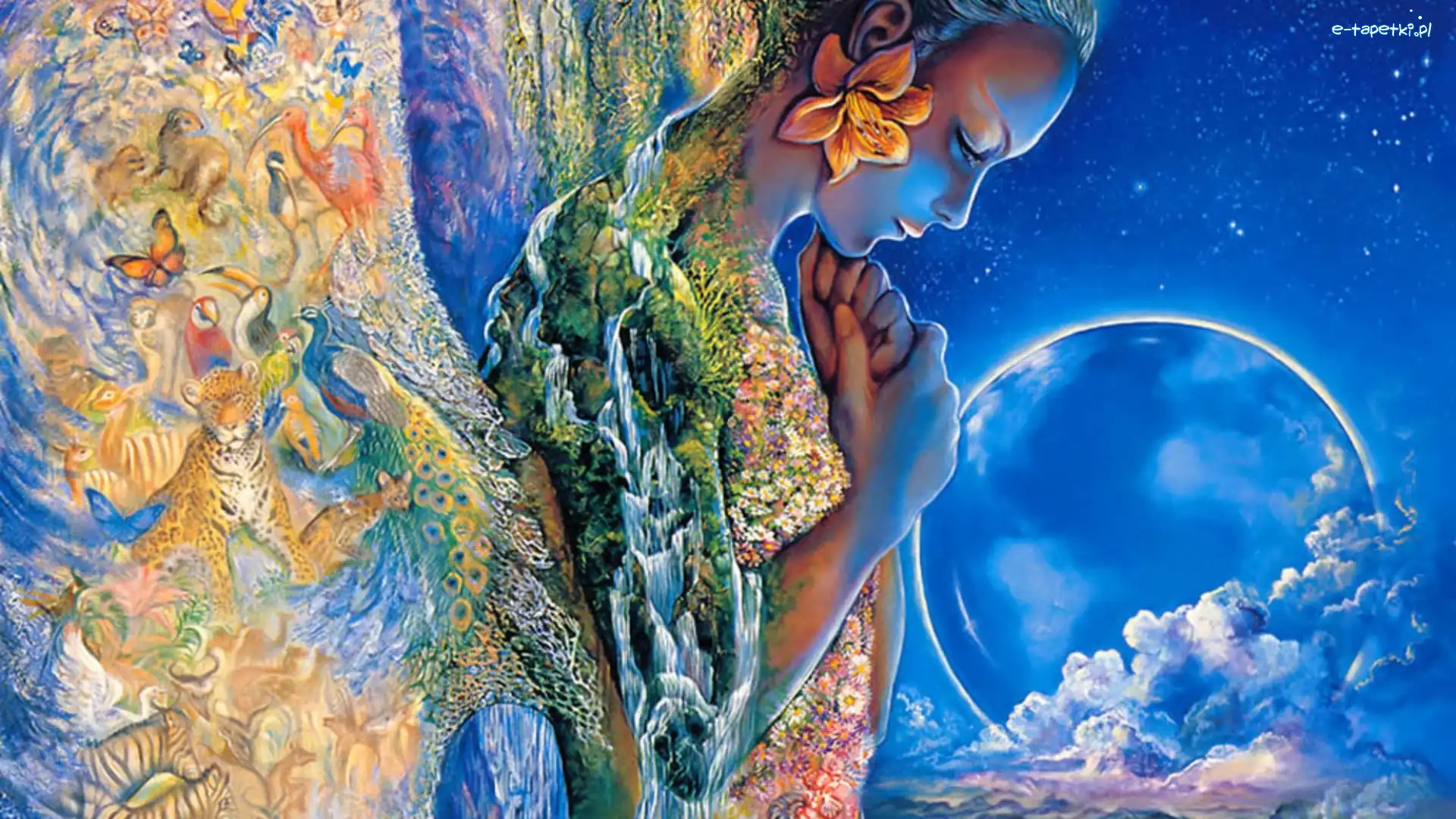 Smutna, Planeta, Kobieta, Josephine Wall, Zwierzęta