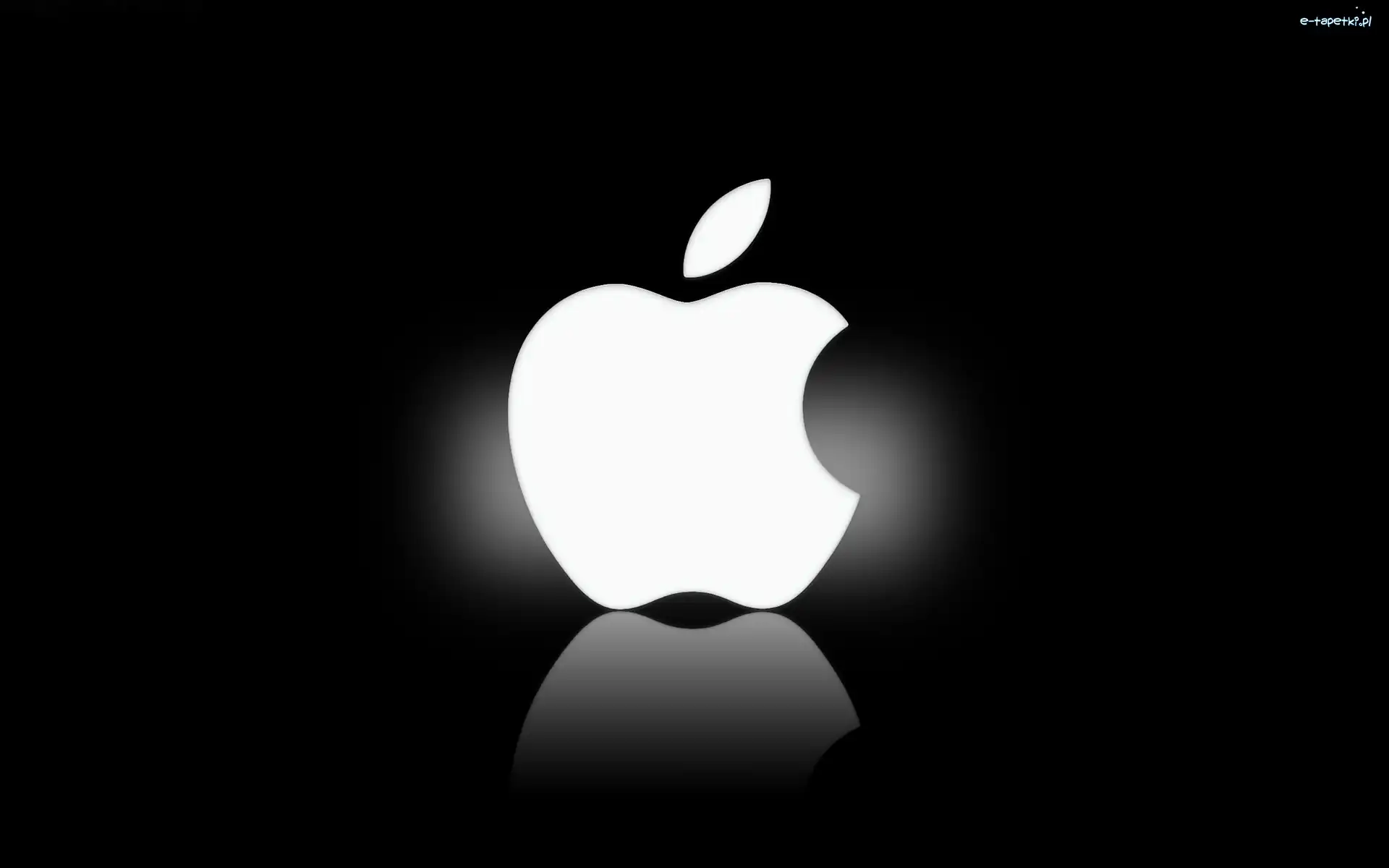 Apple, Tło, Czarne, Białe