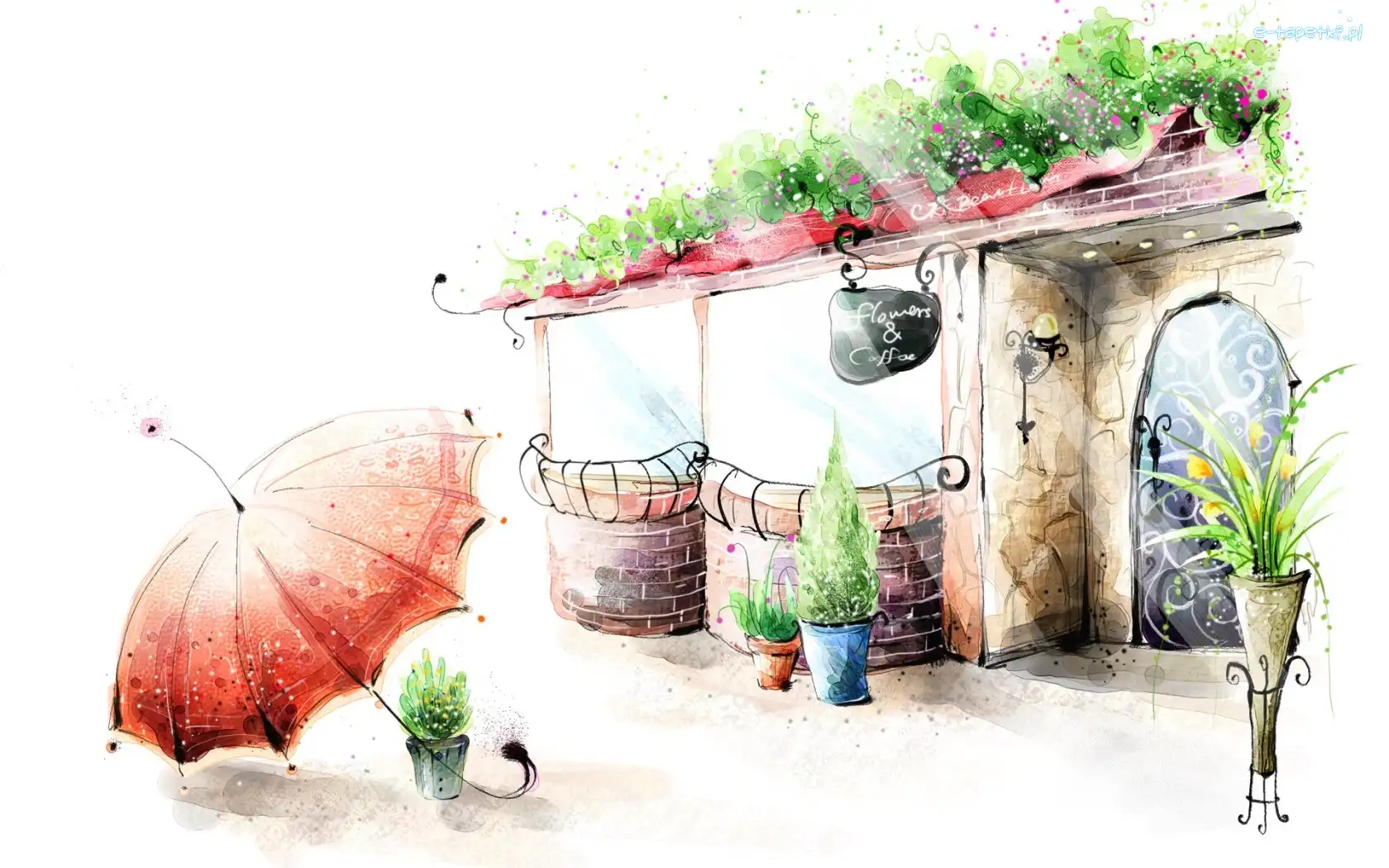 Parasol, Kawiarenka, Uliczka