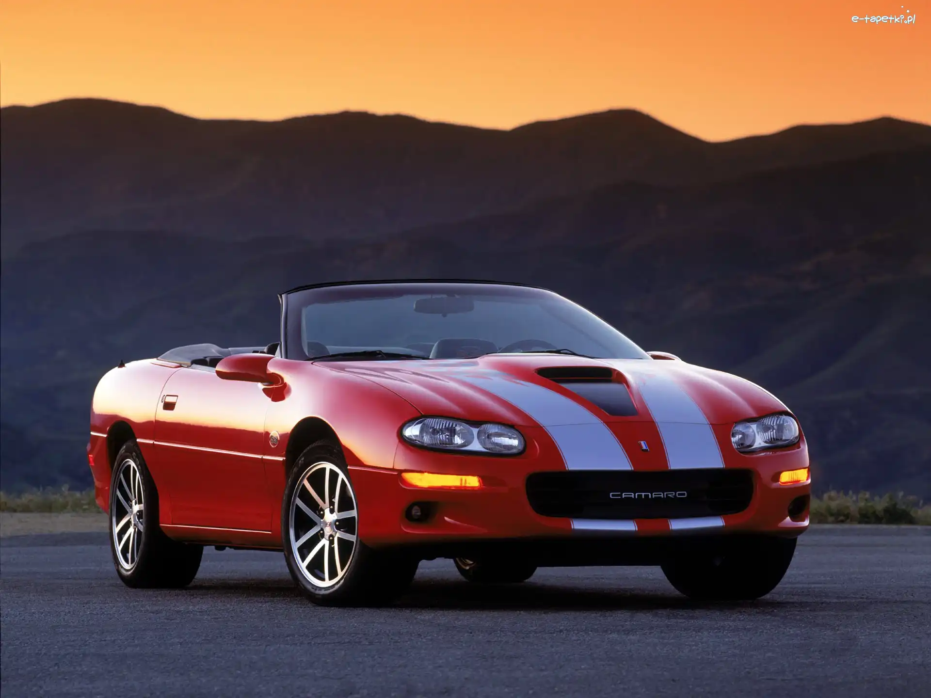 Kabriolet, Chevrolet Camaro, Czerwony