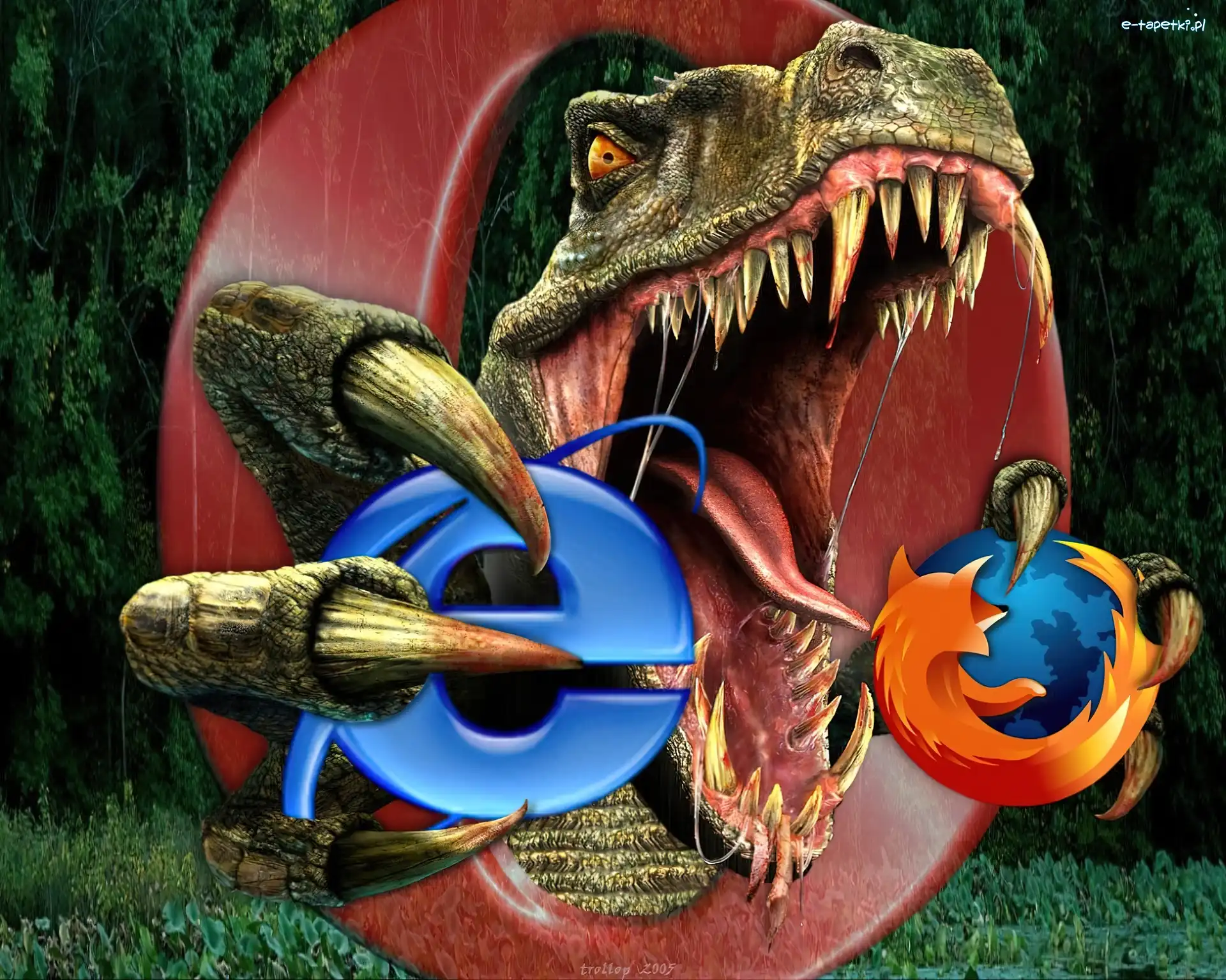 FireFox, Opera, Internet Explorer, Dinozaur