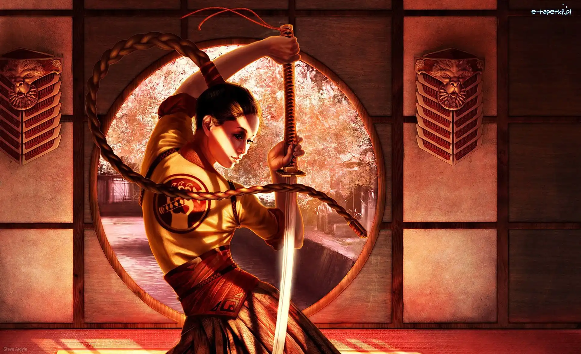 Katana, Warkocz, Kobieta