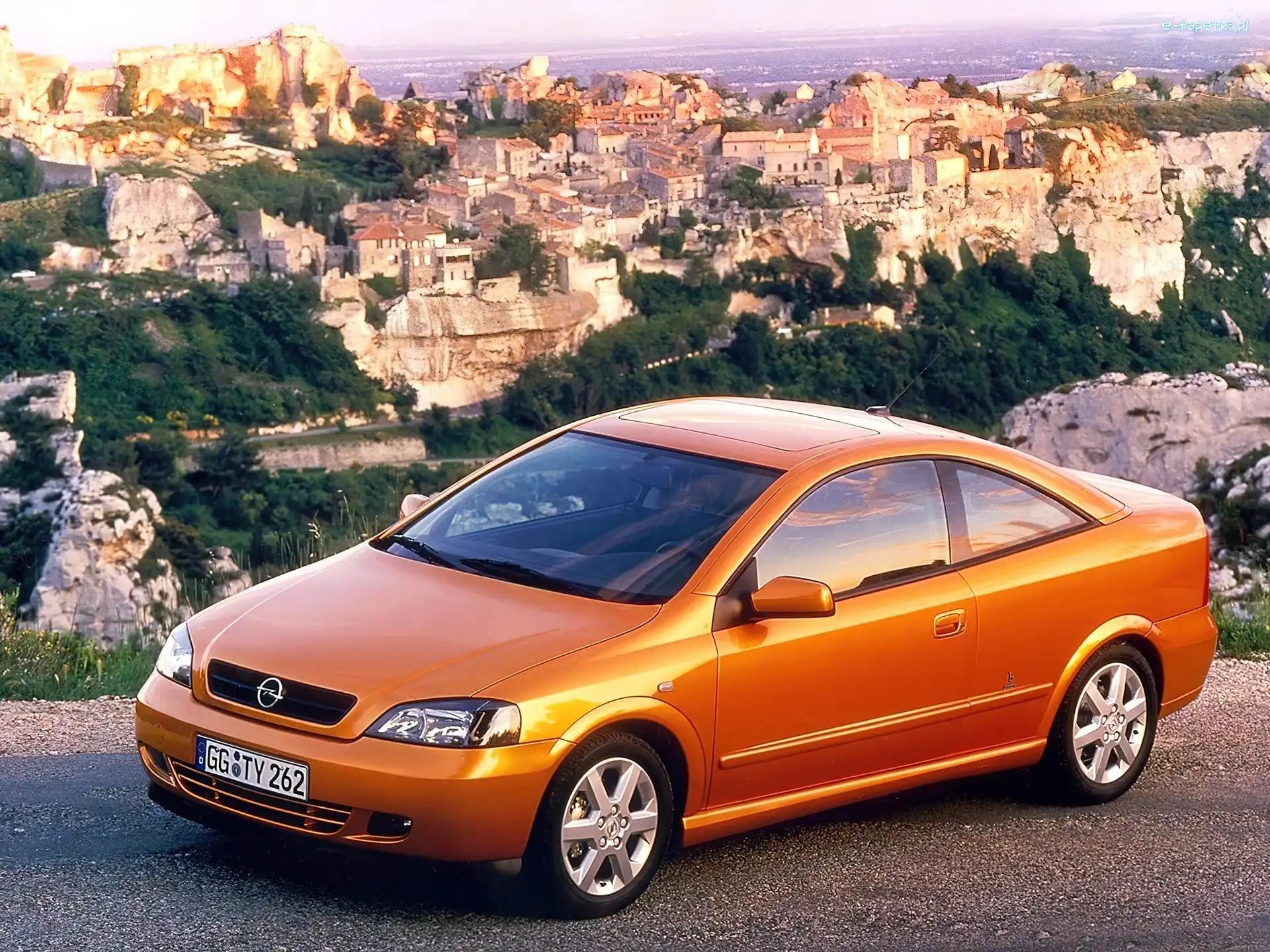 Opel, Coupe, Astra, Skały, Bertone