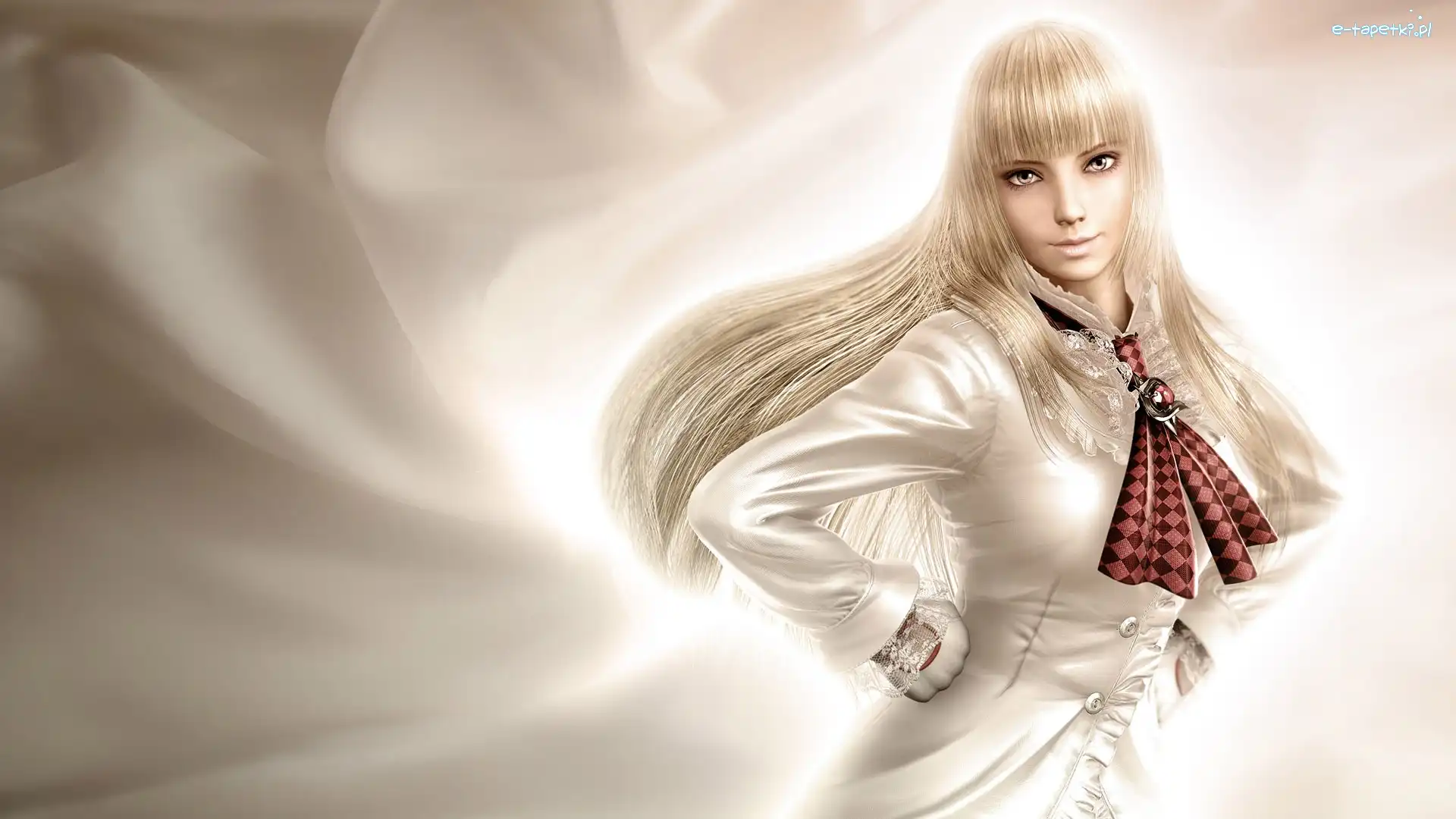 Piękna, Blondynka, Długowłosa, Tekken 5, Lili