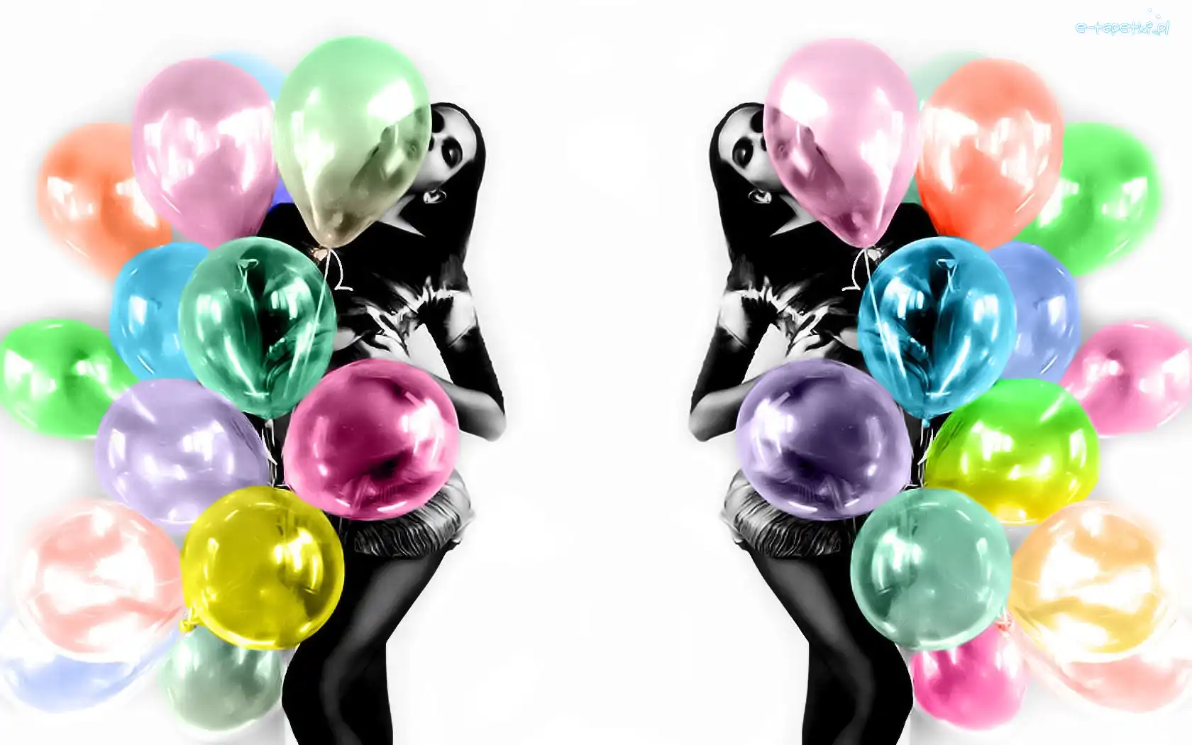 Balony, Kolorowe, Kobiety