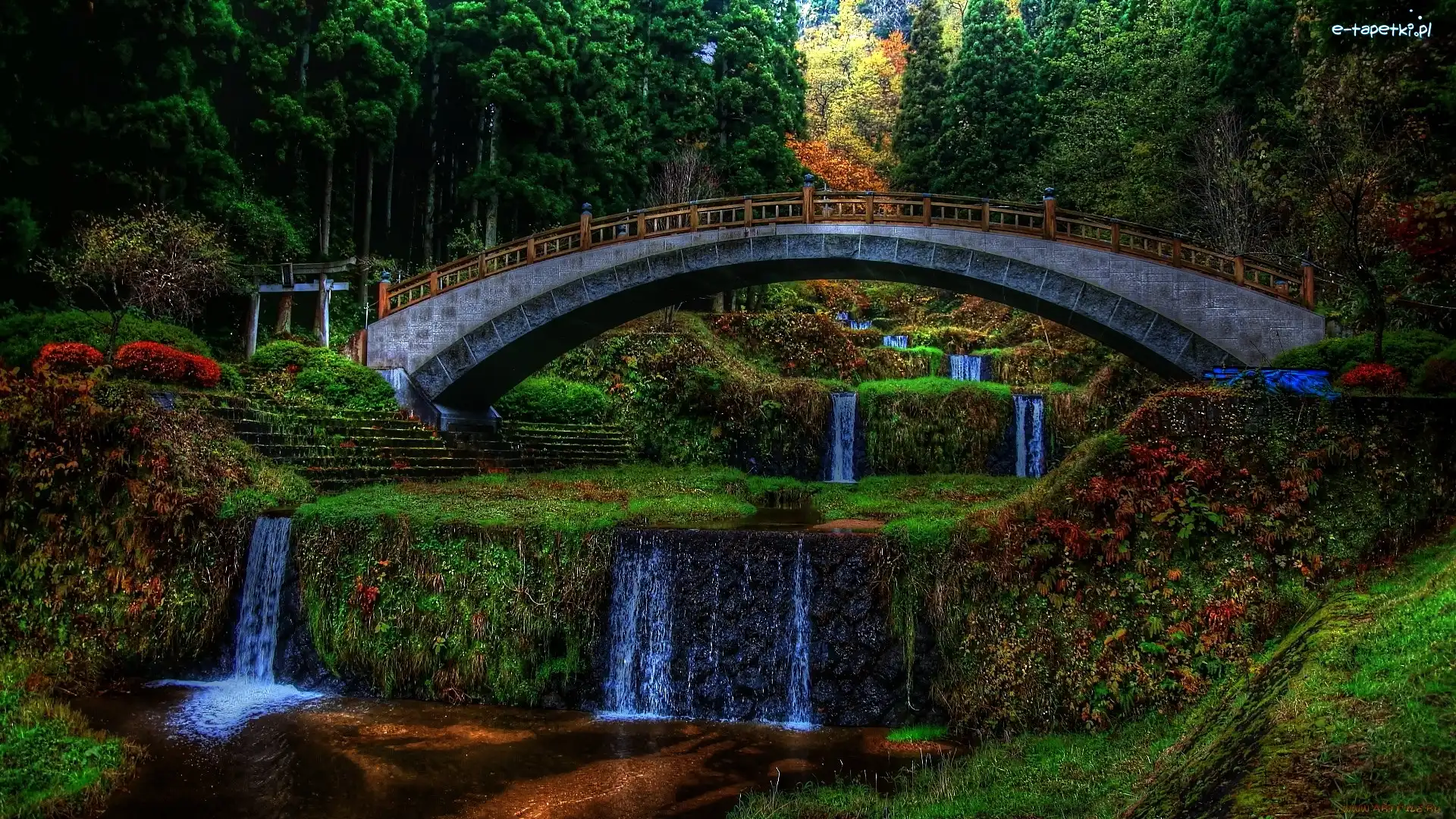 Most, Kaskada, Park