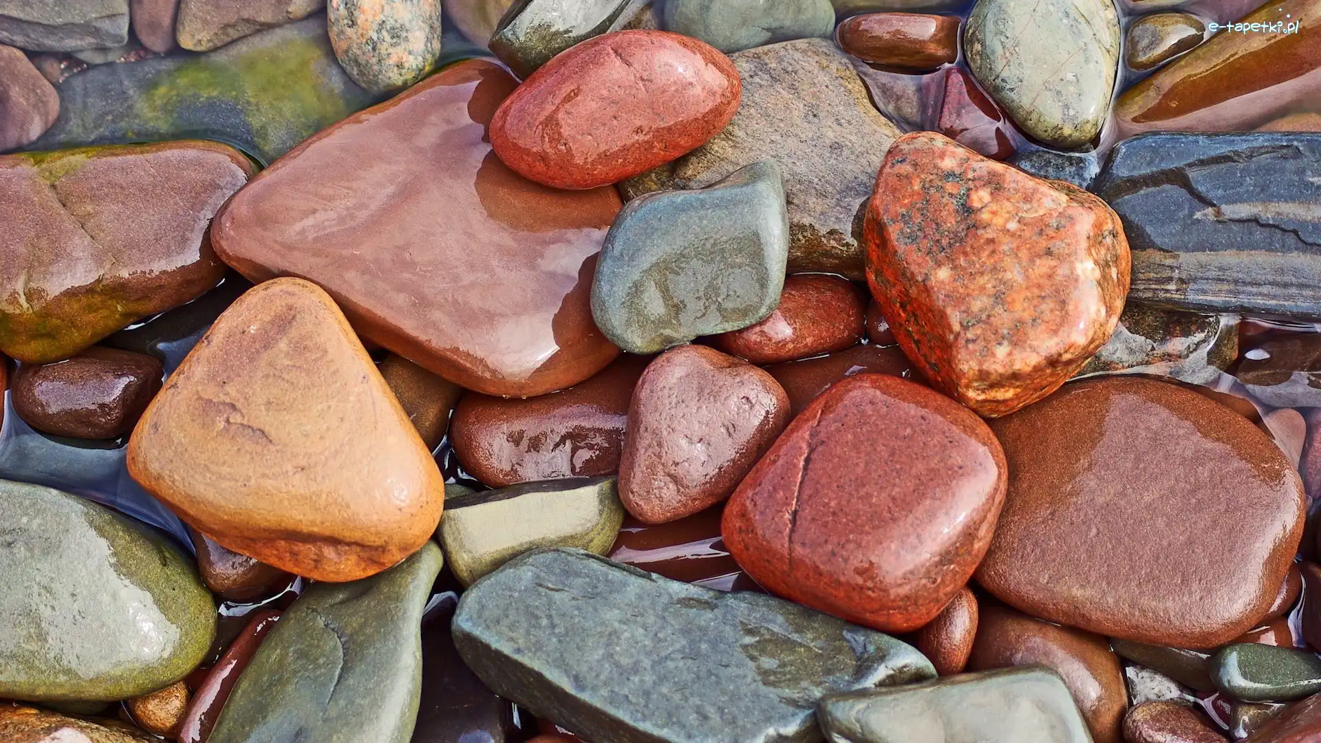 Kamienie, Kolorowe, Gładkie
