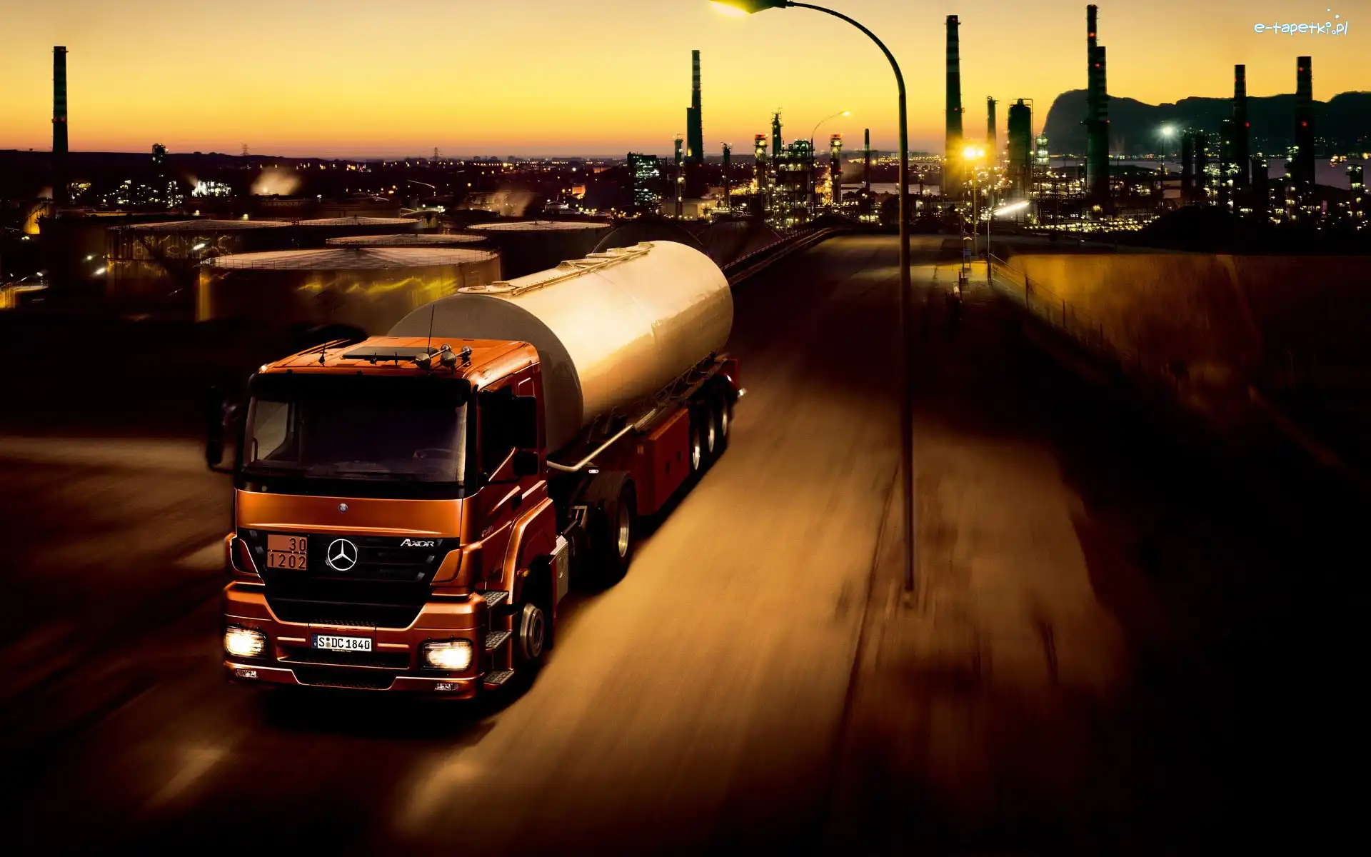 Mercedes, Cysterna, Droga, Ciężarówka