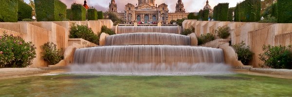 Montjuic, Pałac, Fontanna, Barcelona