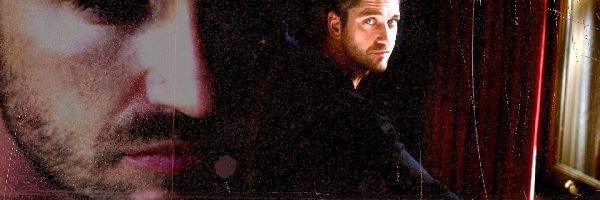 czarna koszula, twarz, Gerard Butler