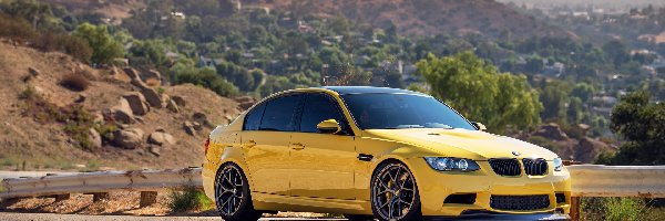 BMW M3, Góry, Droga, Żółte