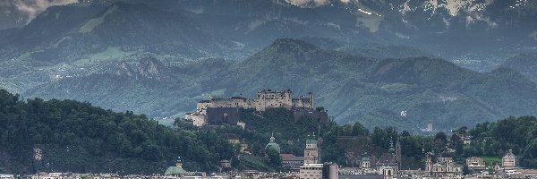 Salzburg, Góry, Miasto, Austria