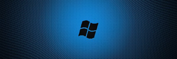 Logo, Niebiesko, Windows, Tło, Czarne