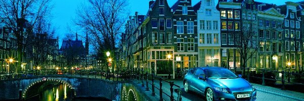 Domy, Amsterdam, Most, Samochód, Holandia