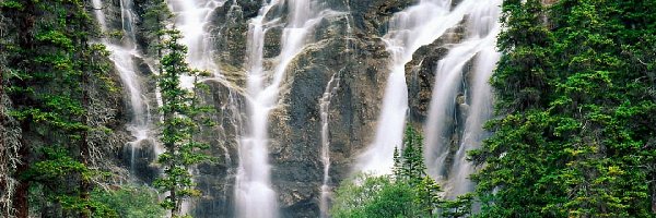 Park Narodowy Jasper, Wodospad Tangle Creek Falls, Prowincja Alberta, Kanada