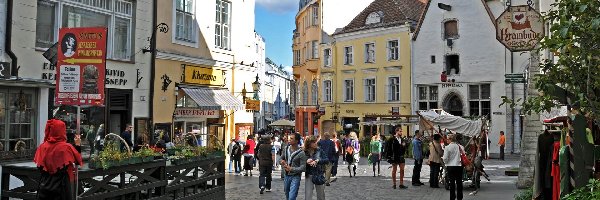 Ulica, Ludzie, Domy, Estonia