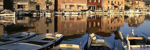 Łódki, Morze, Marina, Jachty, Hvar, Panorama