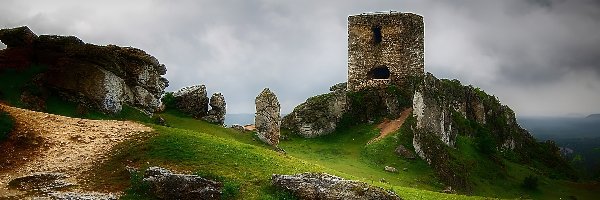 Zamku, Wapienie, Wieża, Ruiny