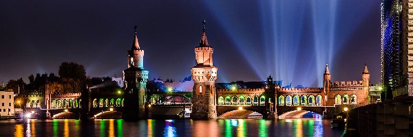 Nad, Iluminacje, Wodą, Miasto