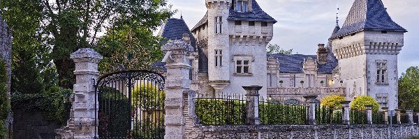 Brama, Francja, Ogrodzenie, Zamek