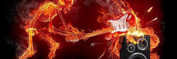 3D, Człowiek, Fractalius, Kolumna, Gitara