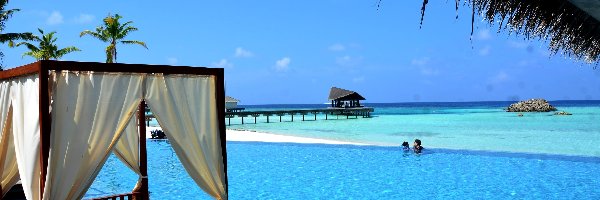 Plaża, Malediwy, Kurort, Ocean