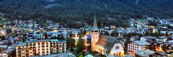 Szwajcaria, Miasta, Panorama, Zermatt