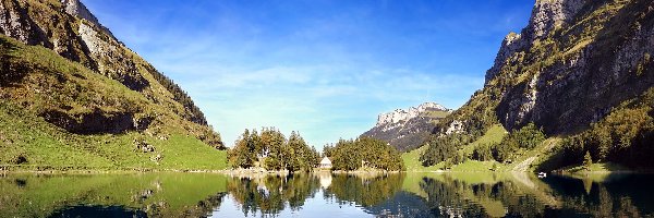 Góry, Domek, Las, Jezioro
