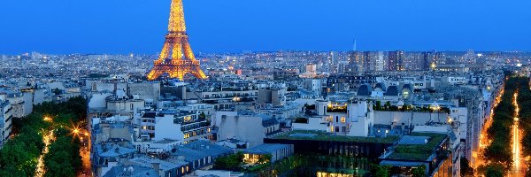Wieża Eiffla, Paryż, Zmrok