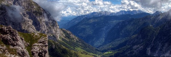 Austria, Lasy, Chmury, Salzburg, Góry, Piękne