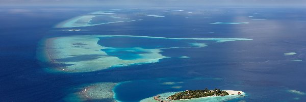 Wyspa, Niebo, Morze, Malediwy