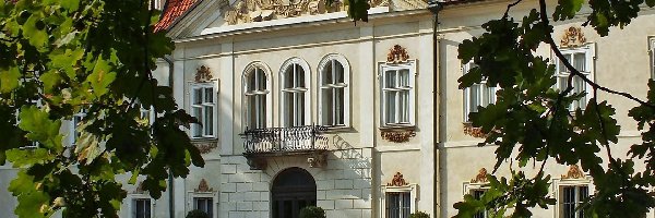 Przebijające, W Nieborowie, Park, Światło, Pałac, Lato