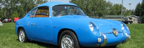 Abarth 750 Zagato, Chrom, Zderzak, Niebieski