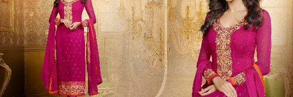 Salwar, Bollywood, Strój, Kameez, Aktorka, Kobieta