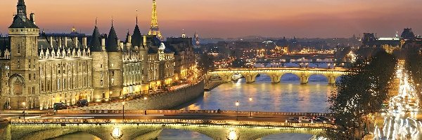 Paryż Nocą, Francja, Panorama